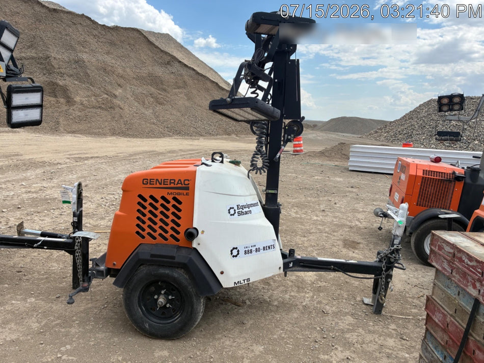 2024 Generac MLT2 Diesel, Flex Switch 120V Input, Powerzone Controller, 
(4) 320W LED Lights, 4kW Generator, 39.9 Gal Fuel Tank, 2" Ball, T3
