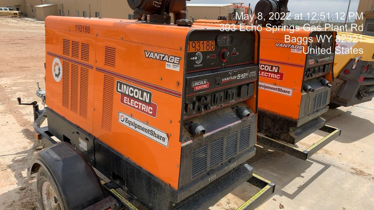 2021 Lincoln Electric Vantage 549X Ready Pak 3, ORANGE (includes trailer, cable rack, fender light kit)