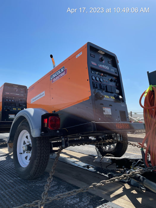 2022 Lincoln Electric LE400 Kubota V1505, Trlr, Cable Rack, Light Kit, ES Decals, T3