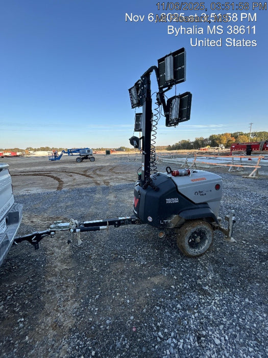 2024 Wacker Neuson LTT4 Diesel, Kohler KDW702, Deep Sea Controller, Auto Start, LED 320W, Bypass Outlet, T3