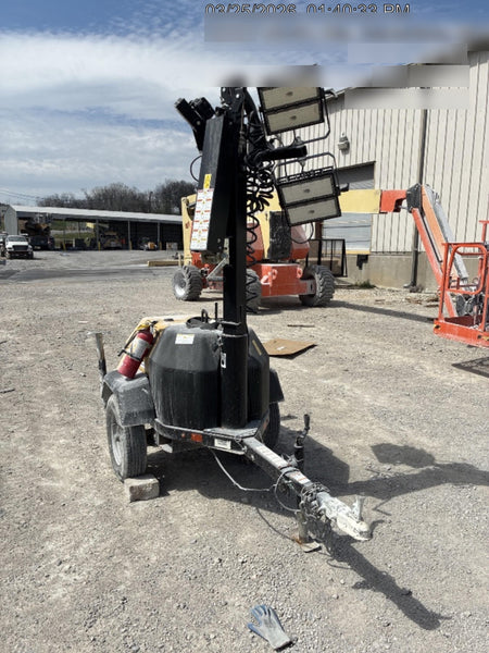 2022 Allmand NLV3GR (4) LED Light Fixture 350W, 23' Vertical Mast, 3kW Prime, Towable, ES Decals, T3