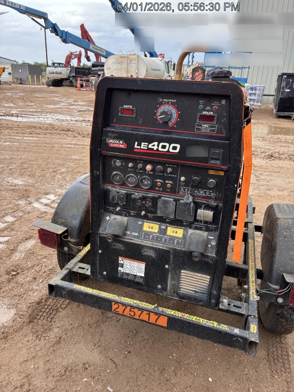2022 Lincoln Electric LE400 Kubota V1505, Trlr, Cable Rack, Light Kit, ES Decals, T3