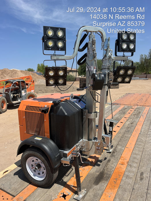2024 Wanco WLTT-4MM4K Diesel, Deep Sea Controller, Shore Power Plug, Auto Start, (4) 350W LED Floodlights, 4kW Generator, 60 Gal Fuel Tank, 2" Ball, T3