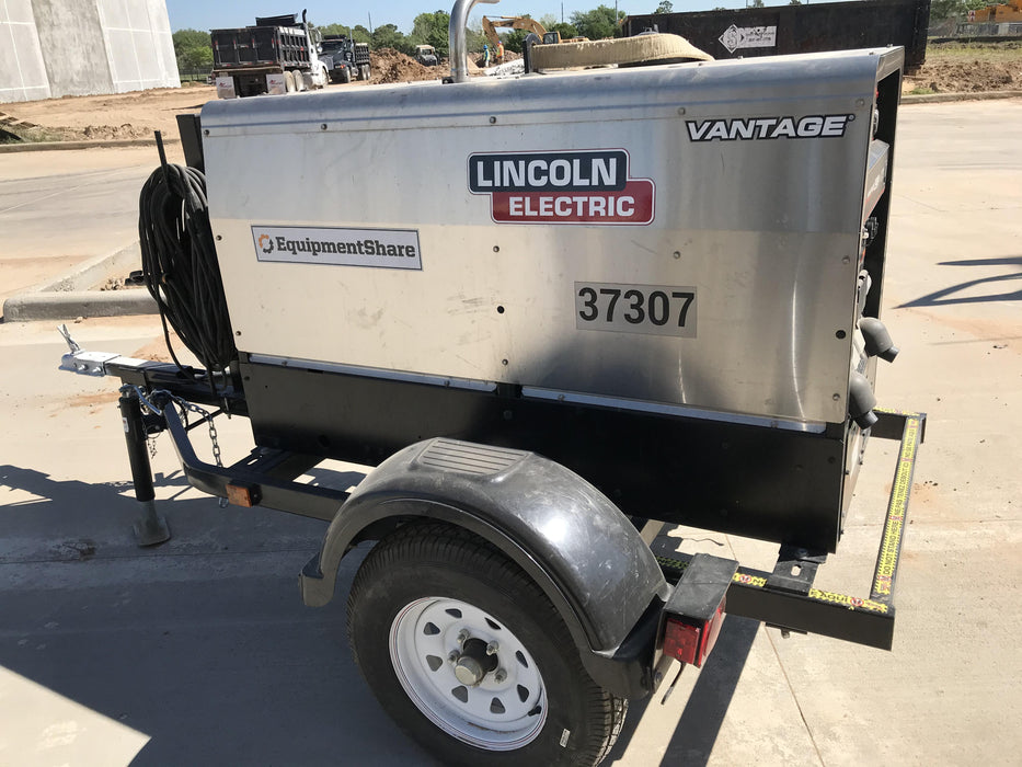 2019 Lincoln Electric Vantage 322 Ready-Pak 3, Two Wheel Trailer, Fender and Light Kit, Cable Rack