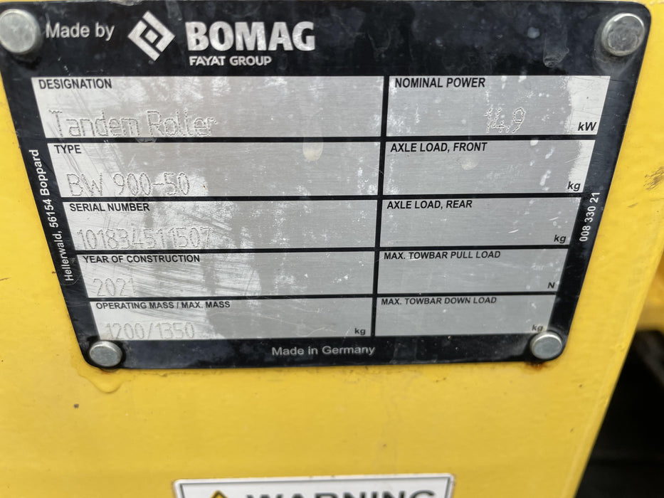 2022 BOMAG BW 900-50