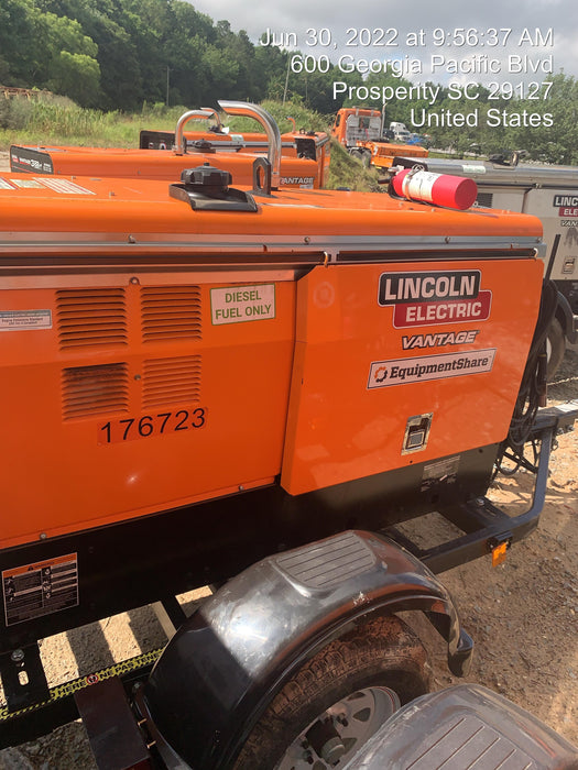 2021 Lincoln Electric Vantage 322 Vantage 322 Ready Pak 3 w/ Decals, ORANGE (includes trailer, cable rack, fender light kit) NO Telematics