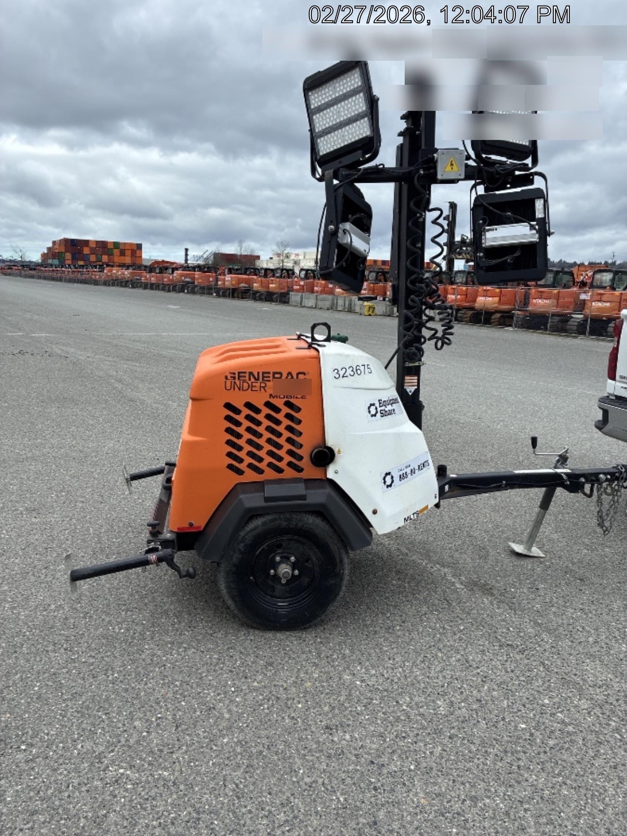 2023 Generac MLT2 Diesel, Flex Switch 120V Input, Powerzone Controller, (4) 320W LED Lights, 4kW Generator, 39.9 Gal Fuel Tank, 2" Ball, T3
