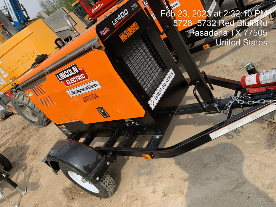 2022 Lincoln Electric LE400 Kubota V1505, Trlr, Cable Rack, Light Kit, ES Decals, T3