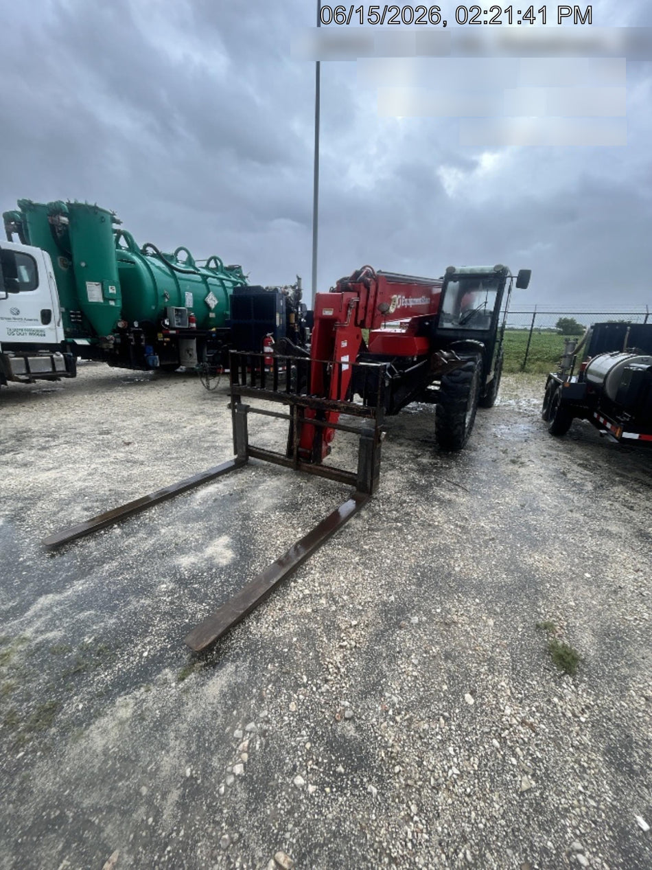 2019 Manitou MTA10055 Cab/Heat/Air, 120 HP, Solid Tires, Work Lights, Lift Hook, Auxiliary Hydraulics 66" Carriage and 60" Forks