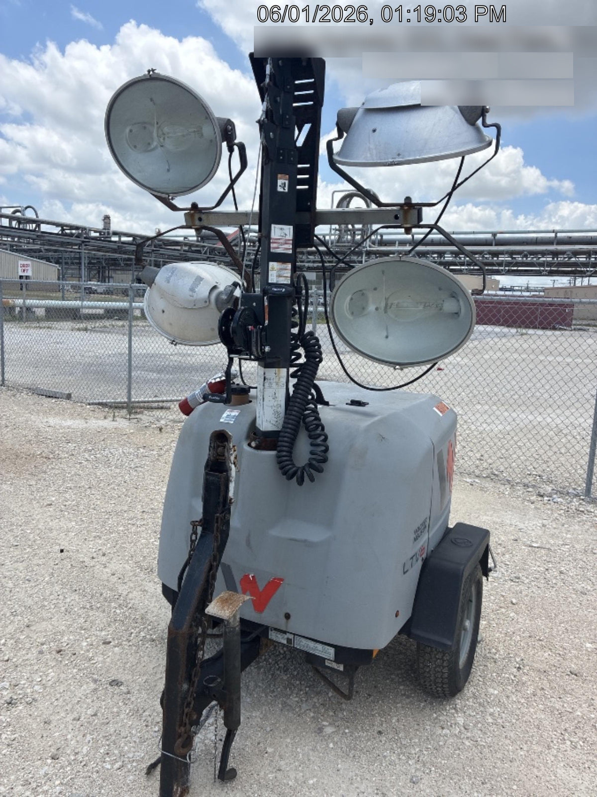 2019 Wacker Neuson LTV6L-MH Wacker Neuson LTV6L Mobile Light Tower w/Fuel Level Sensor Installed