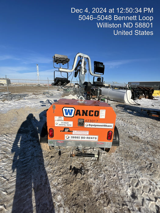 2024 Wanco WLTT-4MM4K Diesel, Deep Sea Controller, Shore Power Plug, Auto Start, (4) 350W LED Floodlights, 4kW Generator, 60 Gal Fuel Tank, 2" Ball, T3