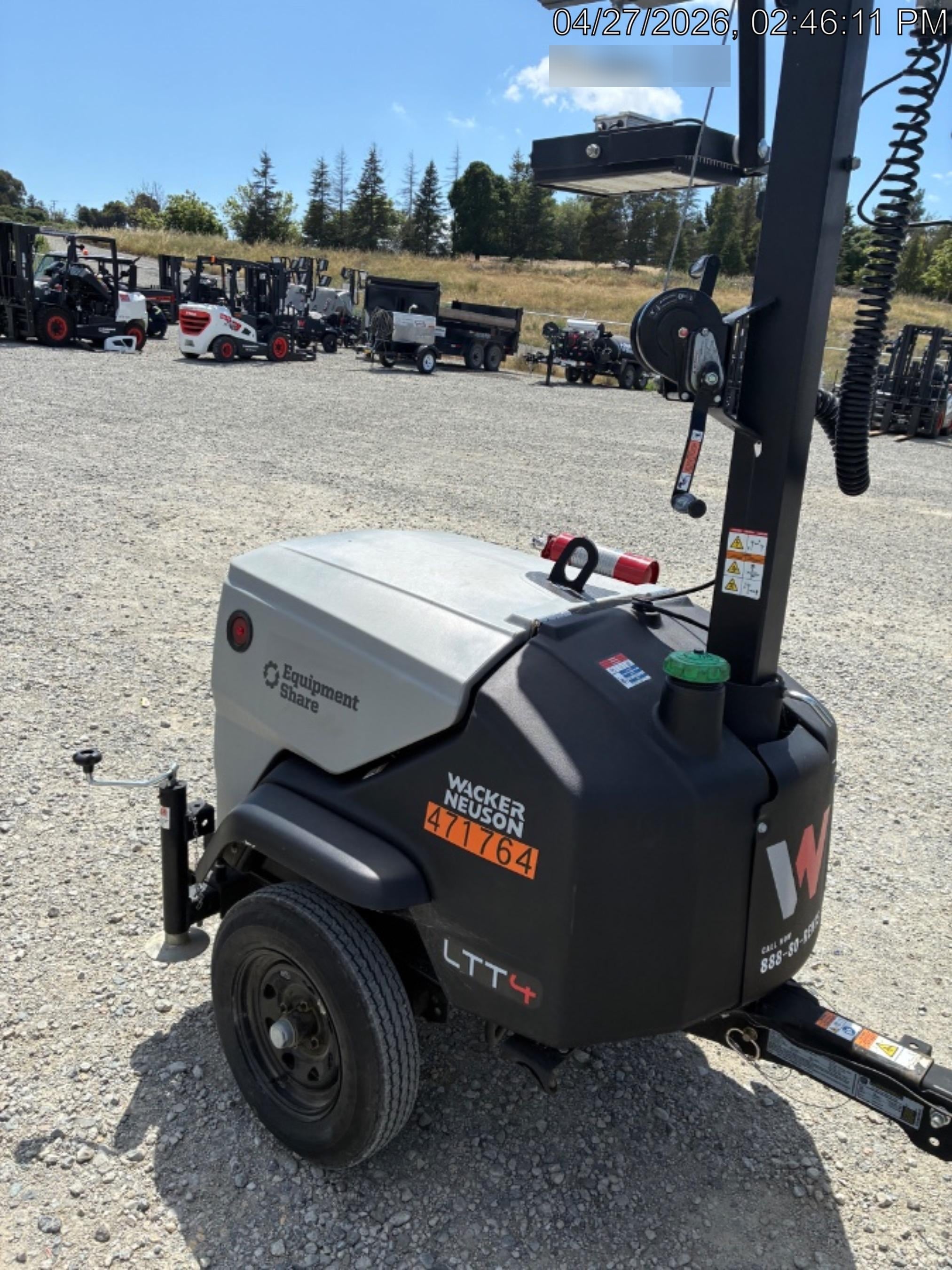 2024 Wacker Neuson LTT4 Diesel, Kohler KDW702, Deep Sea Controller, Auto Start, LED 320W, Bypass Outlet, T3