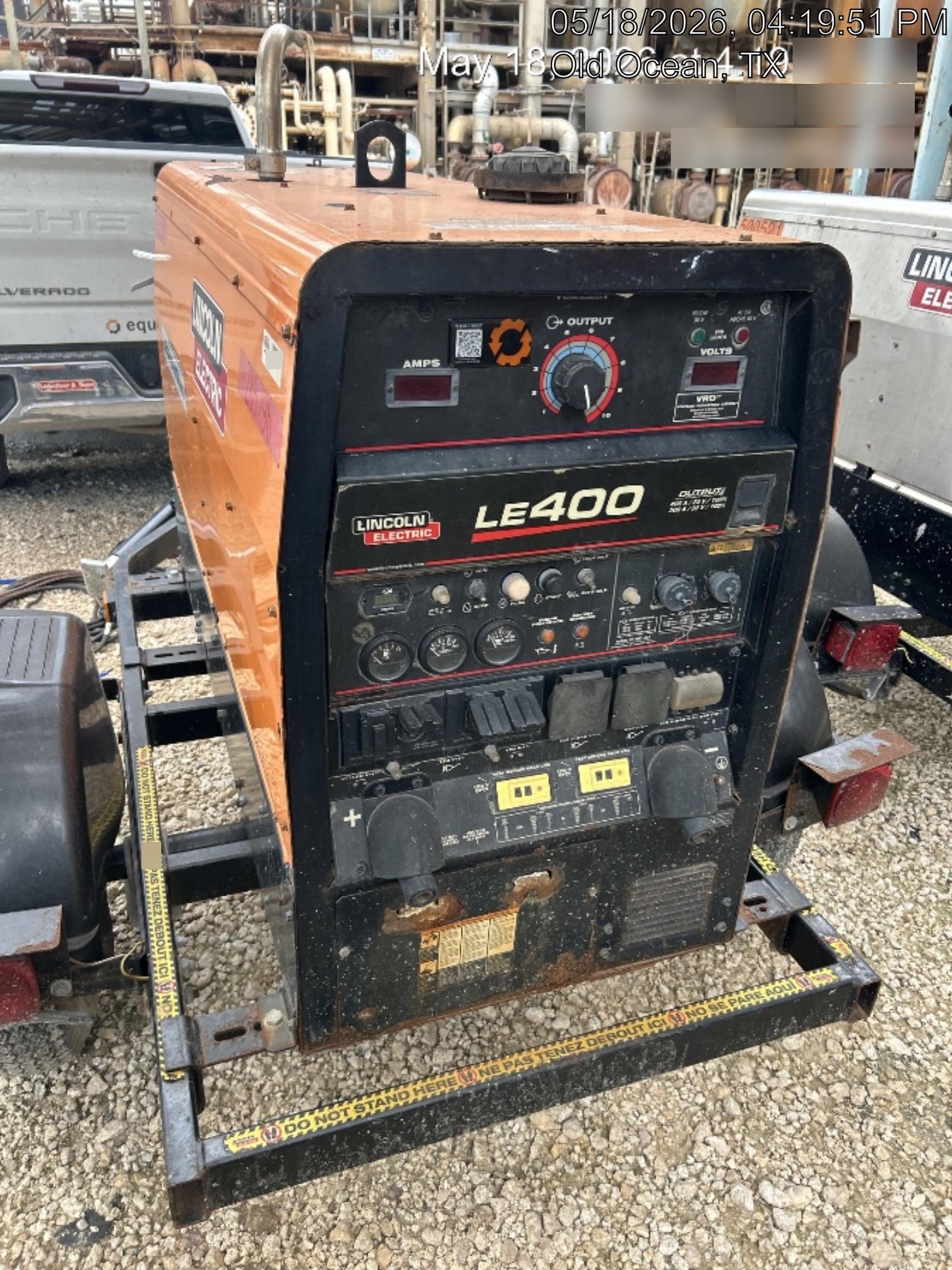 2022 Lincoln Electric LE400 Kubota V1505, Trlr, Cable Rack, Light Kit, ES Decals, T3