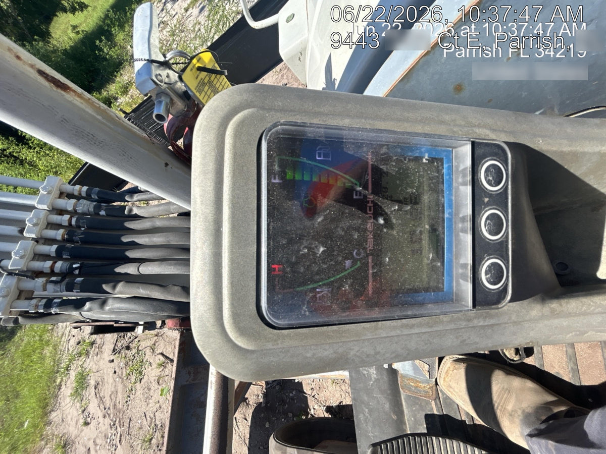 2019 Takeuchi TB260 Canopy, Standard Blade, Auxiliary hydraulics Manual QC, Hydraulic thumb, 12" ,18", 24" Bucket