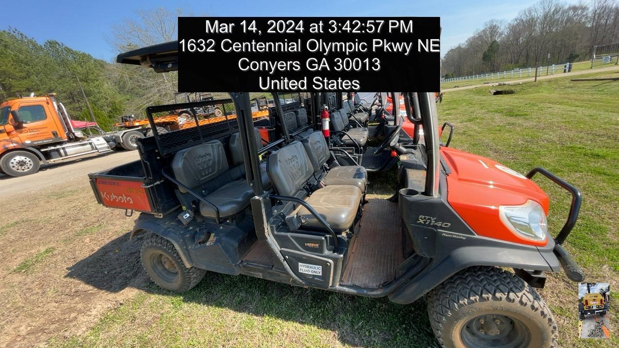 2022 Kubota RTV-X1140W-H Plastic Canopy, Windshield Acrylic Clear, LED Strobe Light, Wire Harness Kit, Back up Alarm