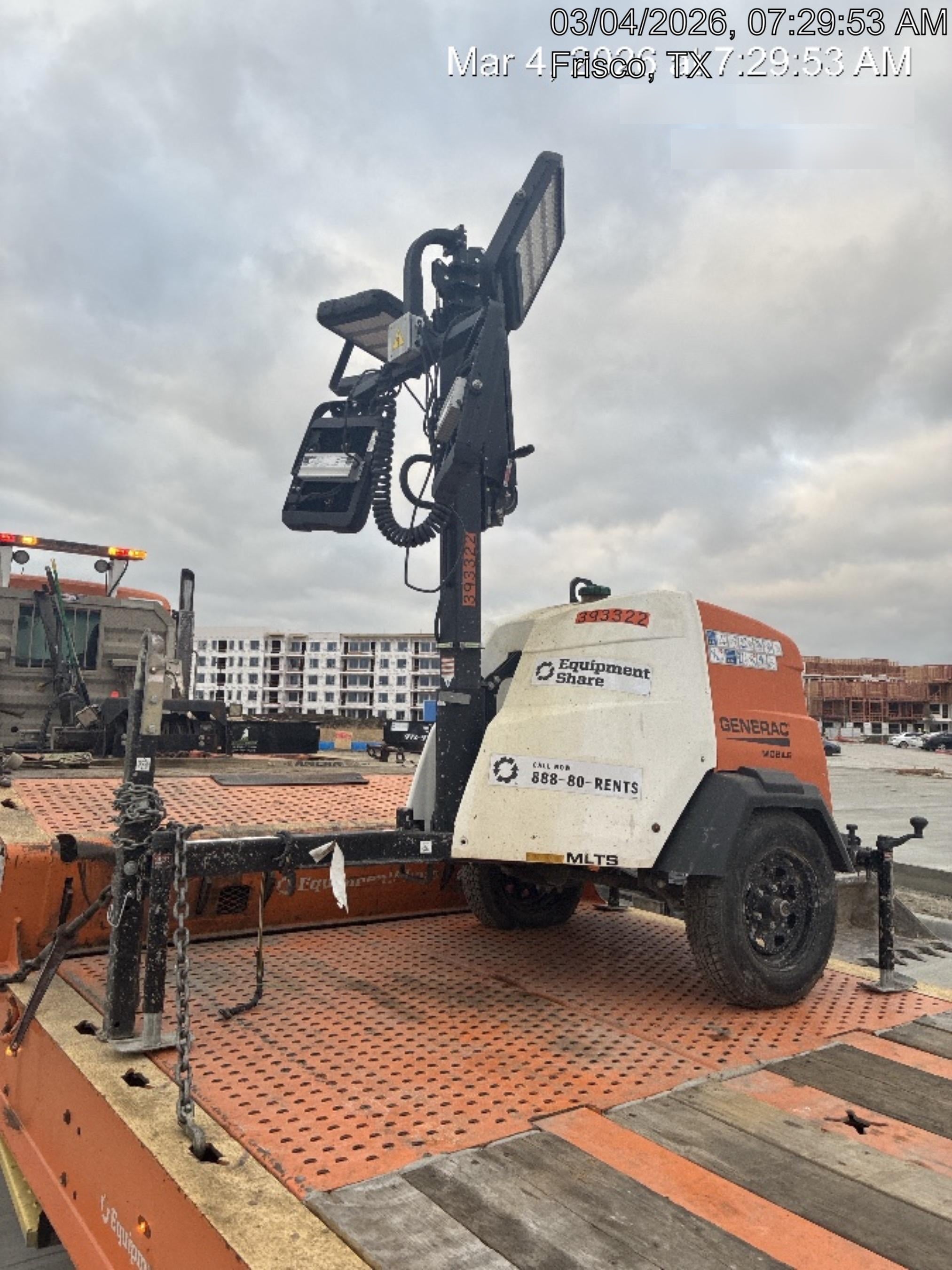 2024 Generac MLT2 Diesel, Flex Switch 120V Input, Powerzone Controller, 
(4) 320W LED Lights, 4kW Generator, 39.9 Gal Fuel Tank, 2" Ball, T3