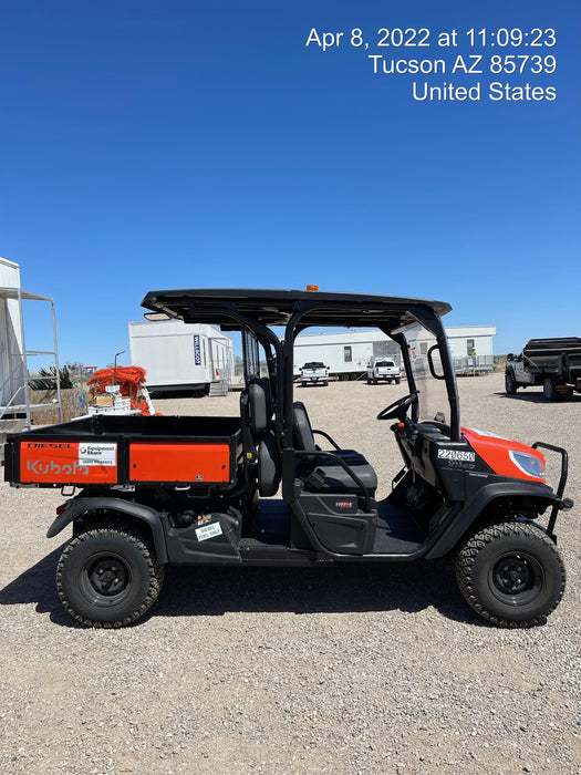 2022 Kubota RTV-X1140W-H Plastic Canopy, Windshield Acrylic Clear, LED Strobe Light, Wire Harness Kit, Back up Alarm