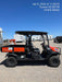 2022 Kubota RTV-X1140W-H Plastic Canopy, Windshield Acrylic Clear, LED Strobe Light, Wire Harness Kit, Back up Alarm