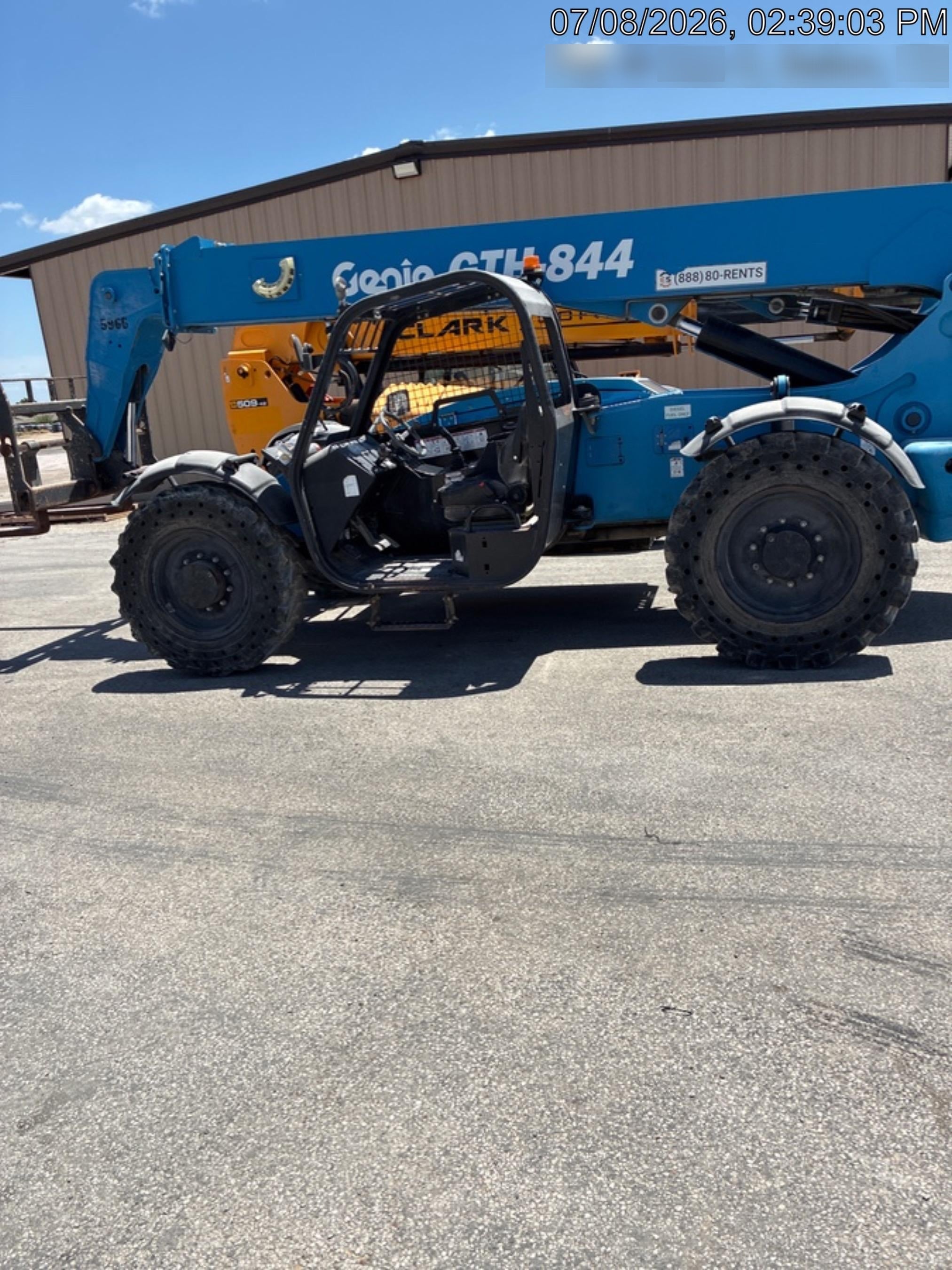 2017 Genie GTH-844 Genie GTH-844, Solid Tires, 60" carriage/forks, Open ROPS, Work Lights