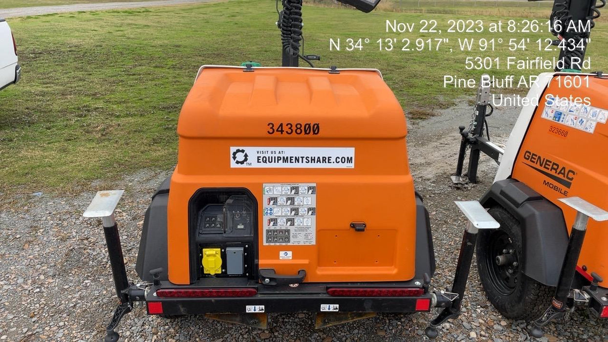 2023 Generac MLT2 Diesel, Flex Switch 120V Input, Powerzone Controller, (4) 320W LED Lights, 4kW Generator, 39.9 Gal Fuel Tank, 2" Ball, T3