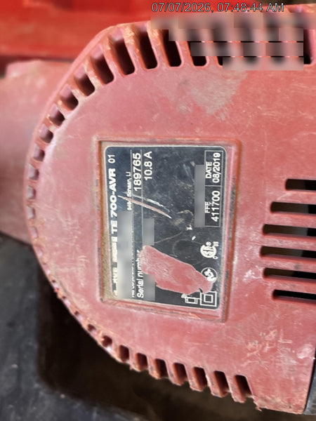 2019 HILTI TE 700-AVR