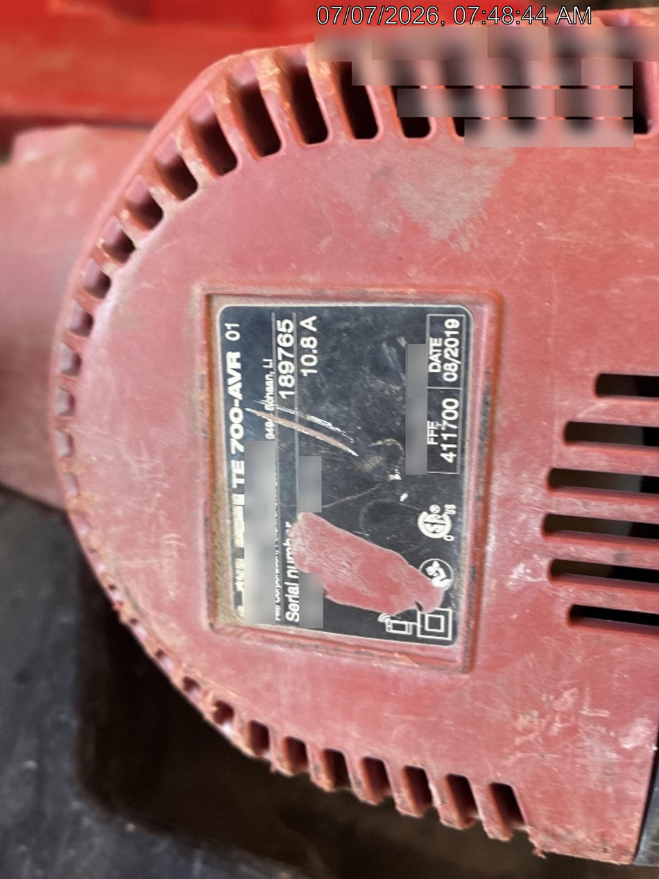2019 HILTI TE 700-AVR