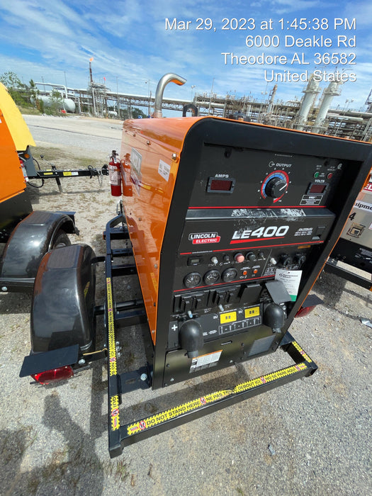 2022 Lincoln Electric LE400 Kubota V1505, Trlr, Cable Rack, Light Kit, ES Decals, T3