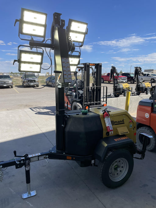 2022 Allmand NLV3GR (4) LED Light Fixture 350W, 23' Vertical Mast, 3kW Prime, Towable, ES Decals, T3