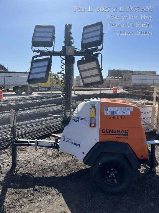 2024 Generac MLT2 Diesel, Flex Switch 120V Input, Powerzone Controller, 
(4) 320W LED Lights, 4kW Generator, 39.9 Gal Fuel Tank, 2" Ball, T3