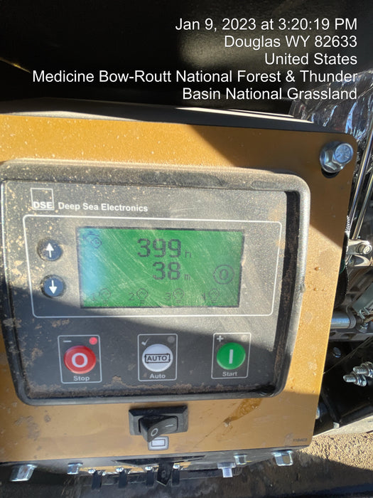 2022 Allmand NLV3GR (4) LED Light Fixture 350W, 23' Vertical Mast, 3kW Prime, Towable, ES Decals, T3