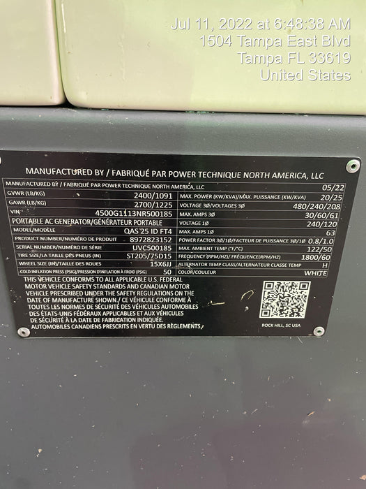 2022 ATLAS COPCO QAS25 CWK