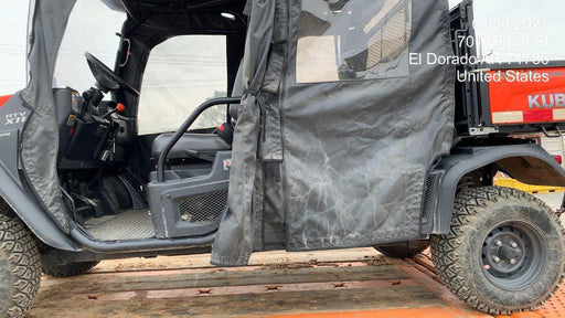 Kubota RTV-X1140W-H 4WD utility cart -LED strobe -Windshield tempered glass -Plastic canopy -Wire harness kit -Backup alarm