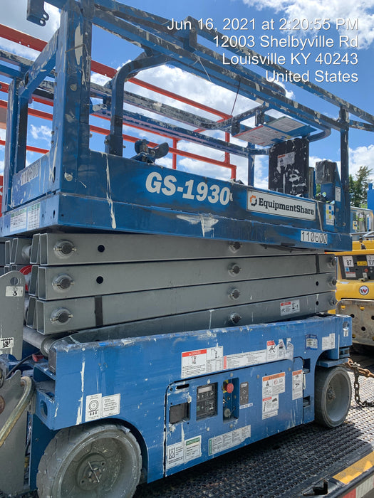 2020 Genie GS-1930 Solid Non Marking Tires, Beacon, Folding rails with half height swing gate