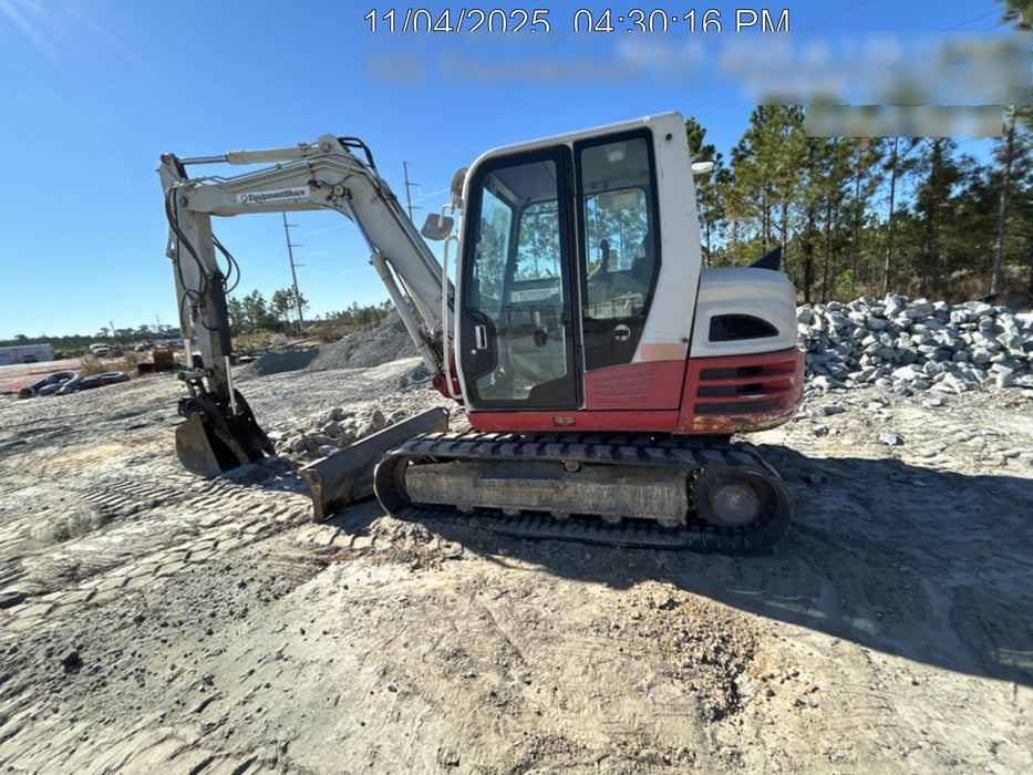 2019 Takeuchi TB290 Cab/Heat/AC Rubber tracks, Dozer blade, Travel alarm, Auxiliary hydraulics Manual QC, Hydraulic thumb, 18", 24", and 36" Buckets