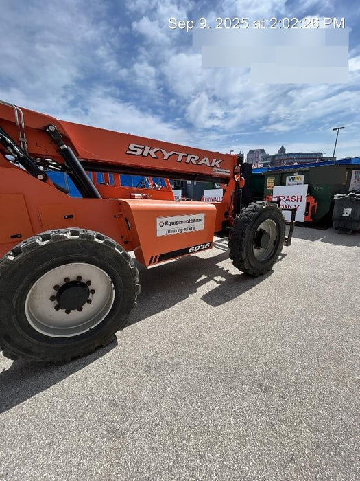 2019 Skytrak 6036 Canopy, Solid Tires, LED Work Lights, Beacon 50" Carriage, 48" Pallet Forks