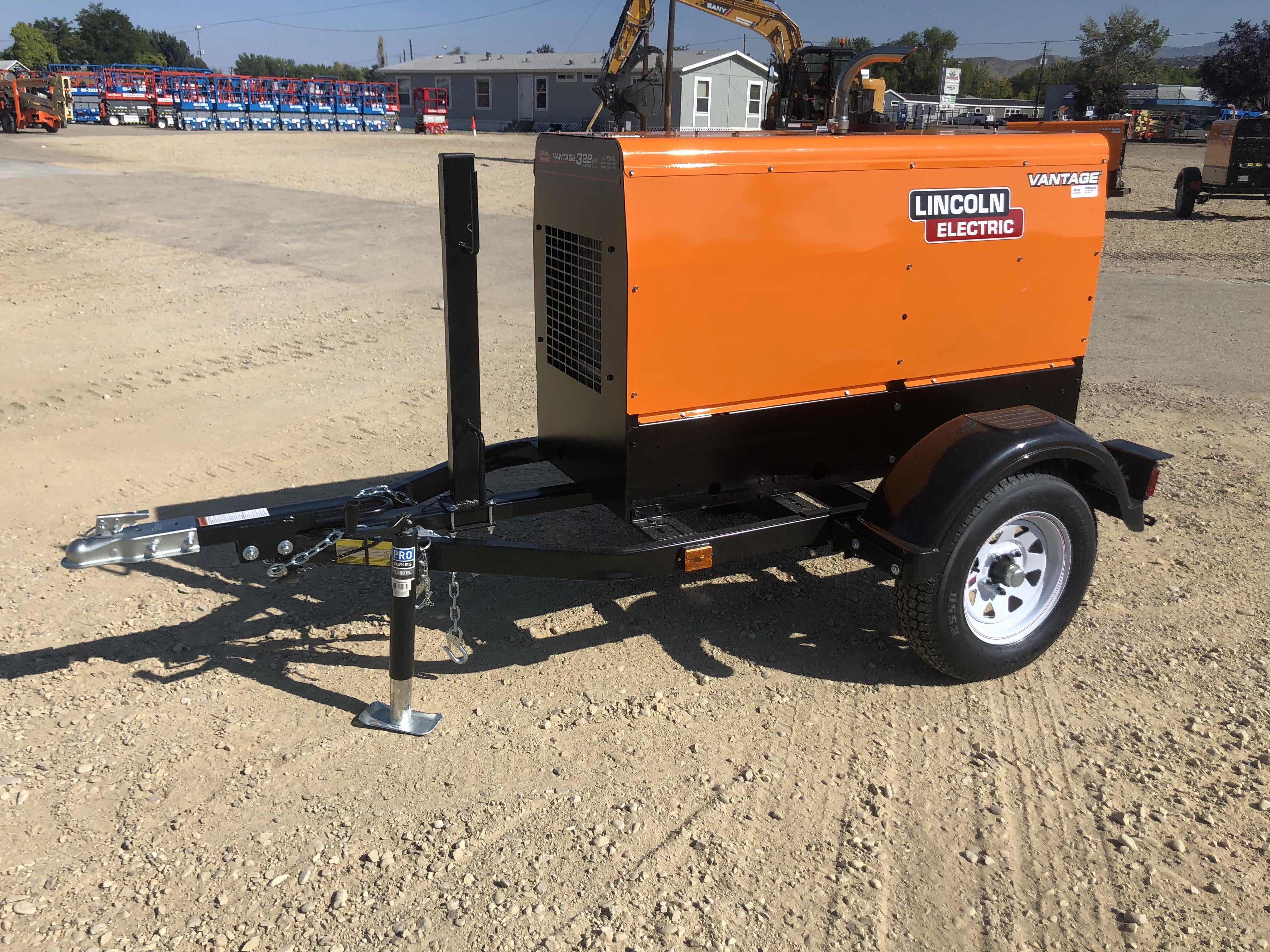 2021 Lincoln Electric Vantage 322 Vantage 322 Ready Pak 3 w/ Decals, ORANGE (includes trailer, cable rack, fender light kit) NO Telematics