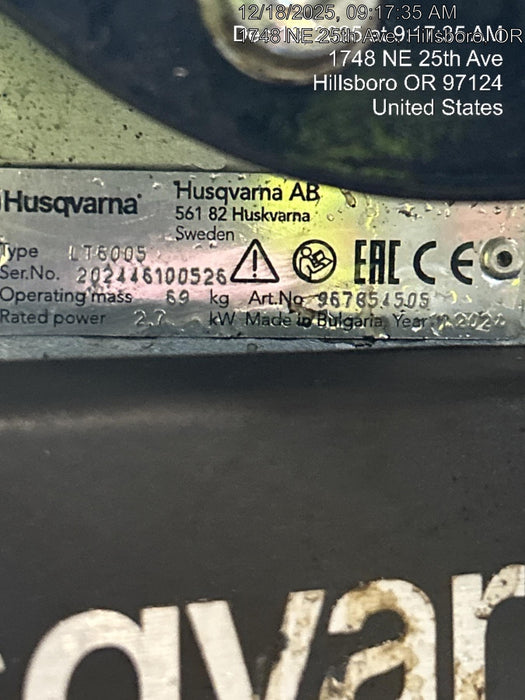 2025 HUSQVARNA LT6005