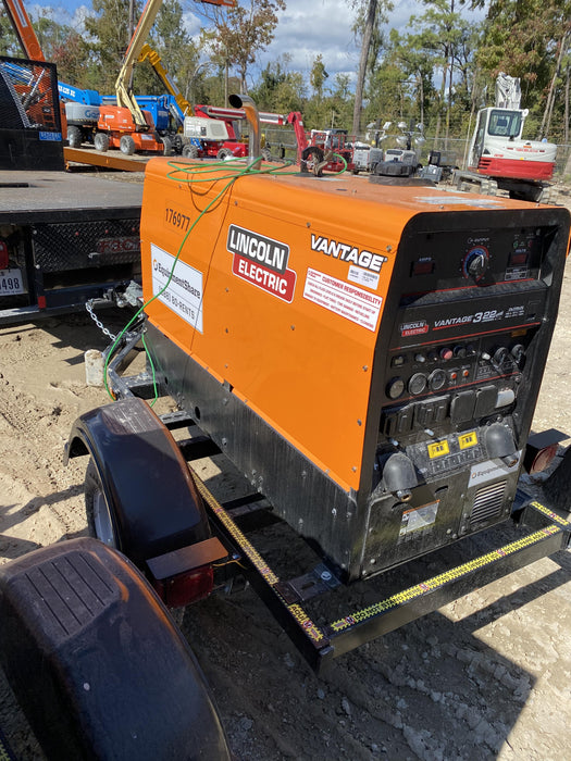 2021 Lincoln Electric Vantage 322 Vantage 322 Ready Pak 3 w/ Decals, ORANGE (includes trailer, cable rack, fender light kit) NO Telematics