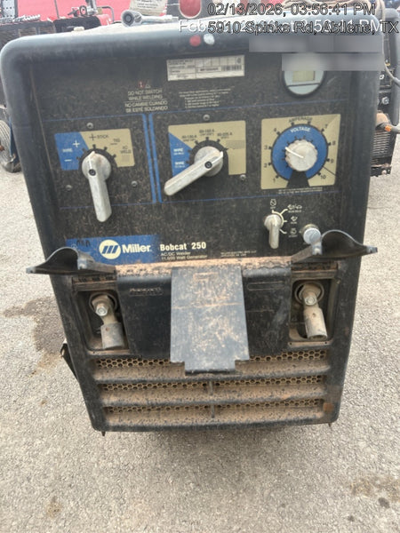 2019 Miller Electric BOBCAT 250 LP/Propane, Running Gear, Tank Bracket, Hose