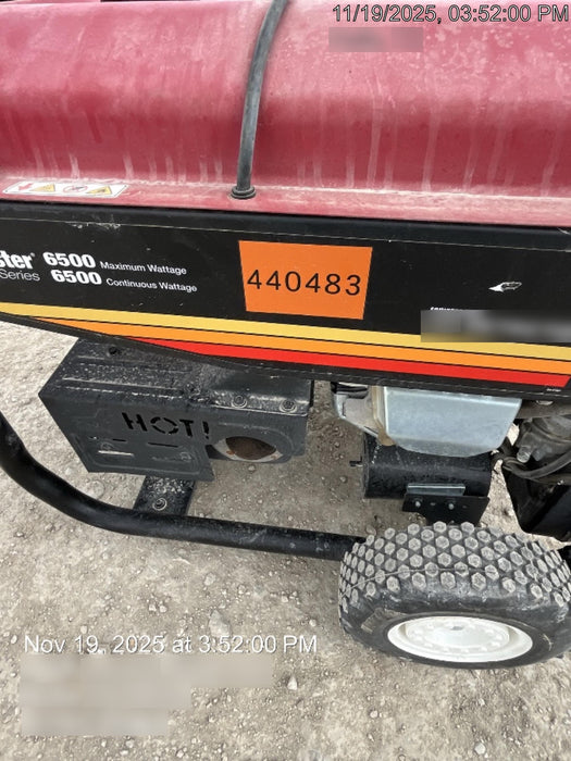 2024 Mi-T-M GEN-6500-0MM1 6.5kW, Gas Powered, Recoil Start, Wheel Mounted, 420cc Mi-T-M Eng., (2) 120V 20A GFCI Duplex, (1) 120V 30A Twist Lock, (1) 120V/240V 30A Twist Lock, 7.5 Gal. Fuel Tank