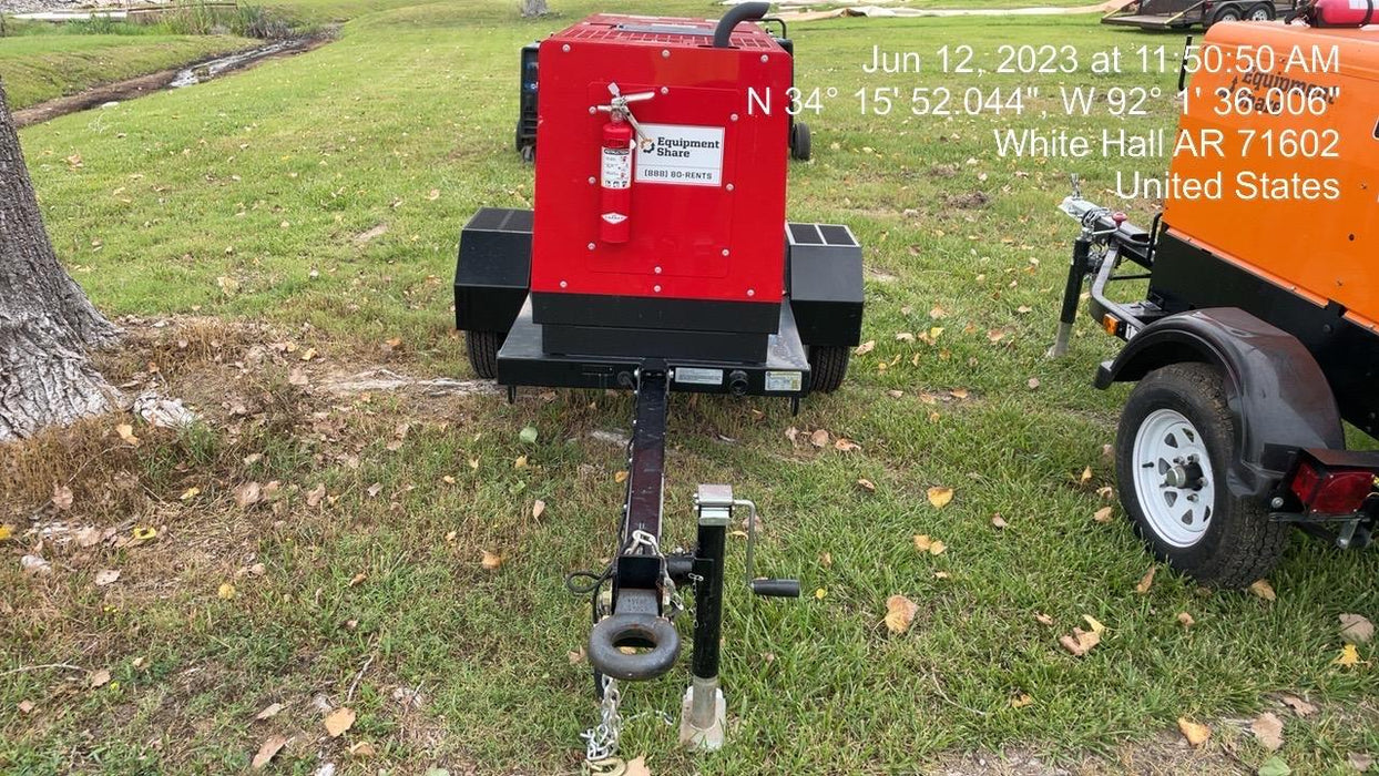 2023 Shindaiwa DGW400MDL Kubota D902 Engine, 23 HP, Dual Op Welder, Wire, Arc, Droop Stick, Tig, and CC Stick Functionality, Simulphase, 3 Phase and 1 Phase Gen Output, Single Axle NB Trlr, Slr Trckl Chrg 12V 12W, Fire Ext