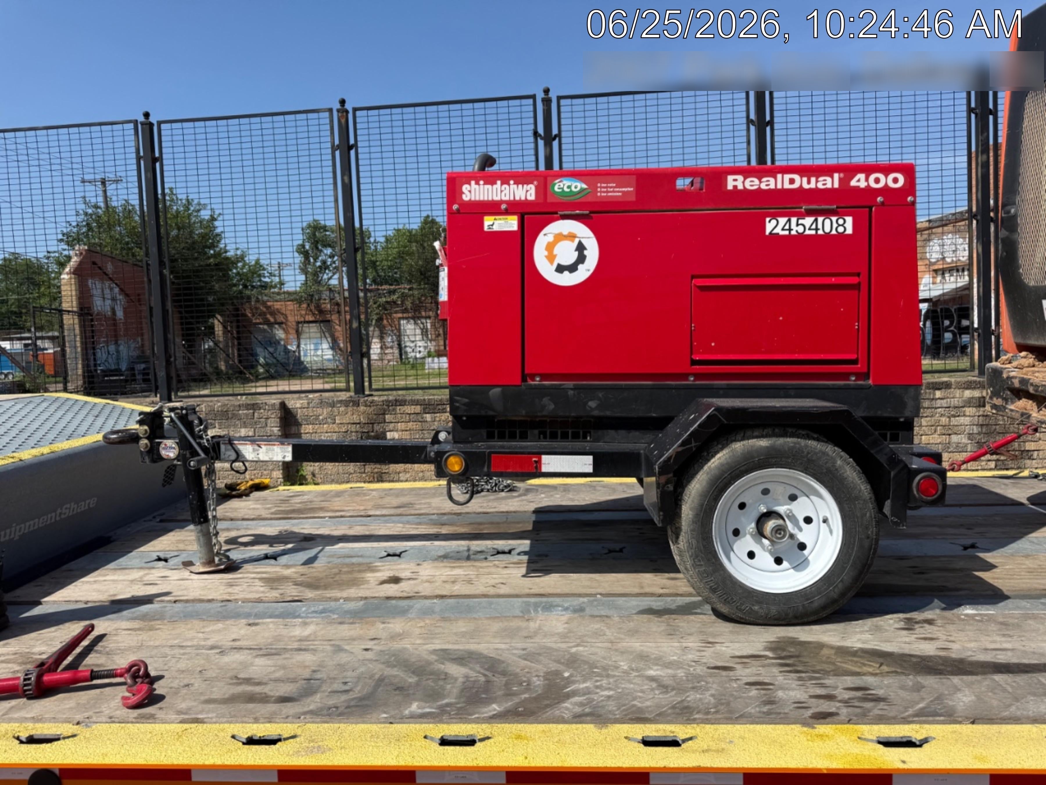 2022 Shindaiwa DGW400MDL Kubota D902 Engine, 23 HP, Dual Op Welder, Wire, Arc, Droop Stick, Tig, and CC Stick Functionality, Simulphase, 3 Phase and 1 Phase Gen Output, Single Axle NB Trlr, Slr Trckl Chrg 12V 12W, Fire Ext