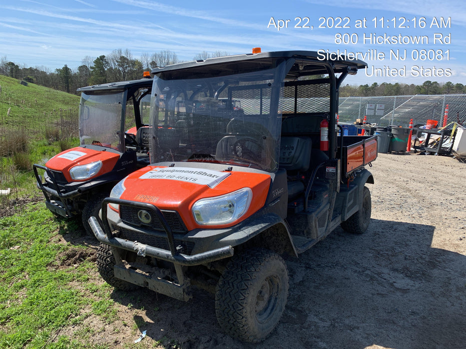 2021 Kubota RTV-X1140W-H Plastic Canopy, Windshield Acrylic Clear, LED Strobe Light, Wire Harness Kit, Back up Alarm