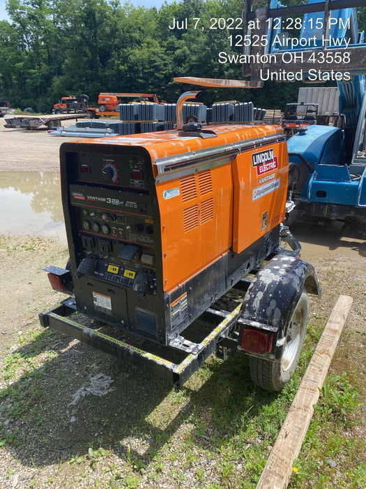 2021 Lincoln Electric Vantage 322 Vantage 322 Ready Pak 3 w/ Decals, ORANGE (includes trailer, cable rack, fender light kit) NO Telematics