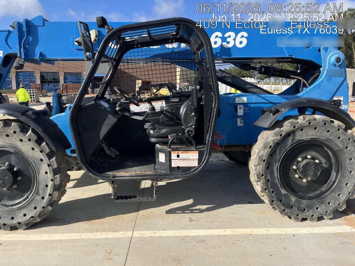 2018 Genie GTH-636 GTH-636 w/Open ROPS, Solid Tires, beacon/work lights, 48" carriage/forks