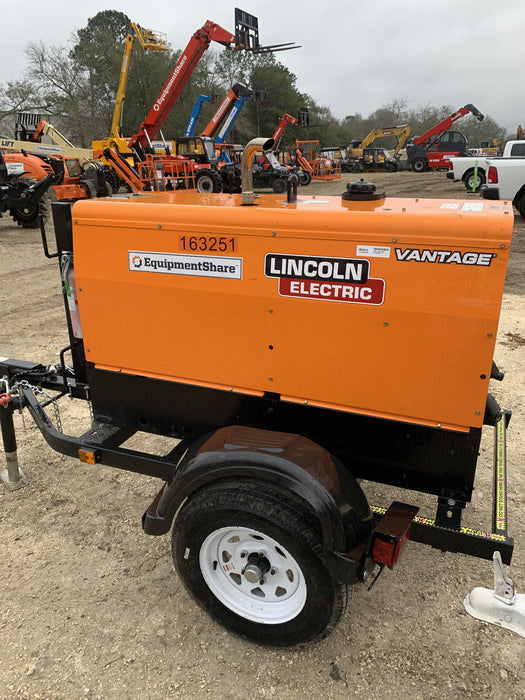 2021 Lincoln Electric Vantage 322 Vantage 322 Ready Pak 3 w/ Decals, ORANGE (includes trailer, cable rack, fender light kit) NO Telematics