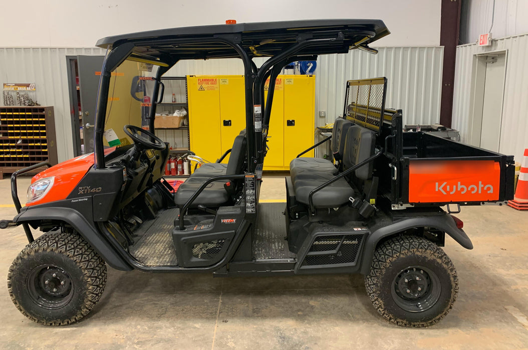 2022 Kubota RTV-X1140W-H Plastic Canopy, Windshield Acrylic Clear, LED Strobe Light, Wire Harness Kit, Back up Alarm