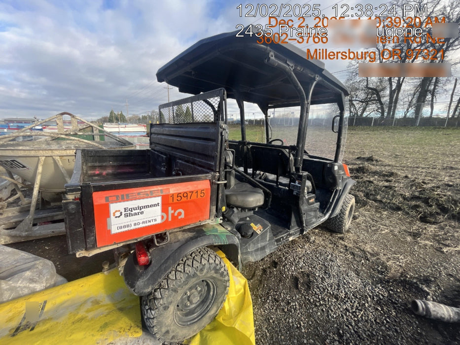 2021 Kubota RTV-X1140W-H Plastic Canopy, Windshield Acrylic Clear, LED Strobe Light, Wire Harness Kit, Back up Alarm