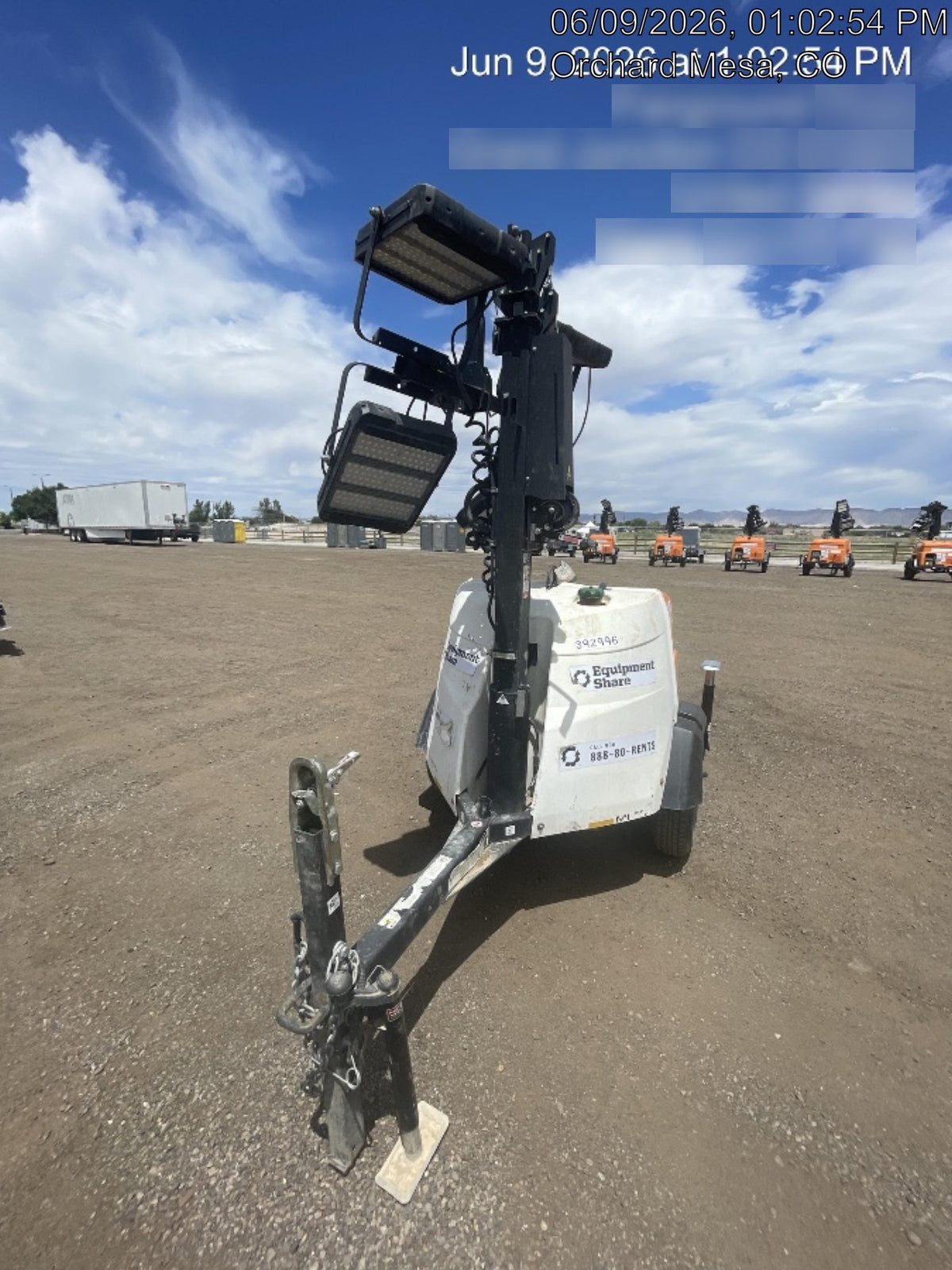 2024 Generac MLT2 Diesel, Flex Switch 120V Input, Powerzone Controller, 
(4) 320W LED Lights, 4kW Generator, 39.9 Gal Fuel Tank, 2" Ball, T3