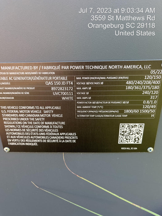 2022 ATLAS COPCO QAS150